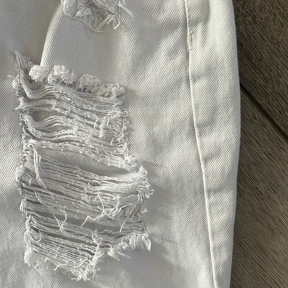One Teaspoon 2020 White Denim Distressed Skirt - Picture 5 of 5